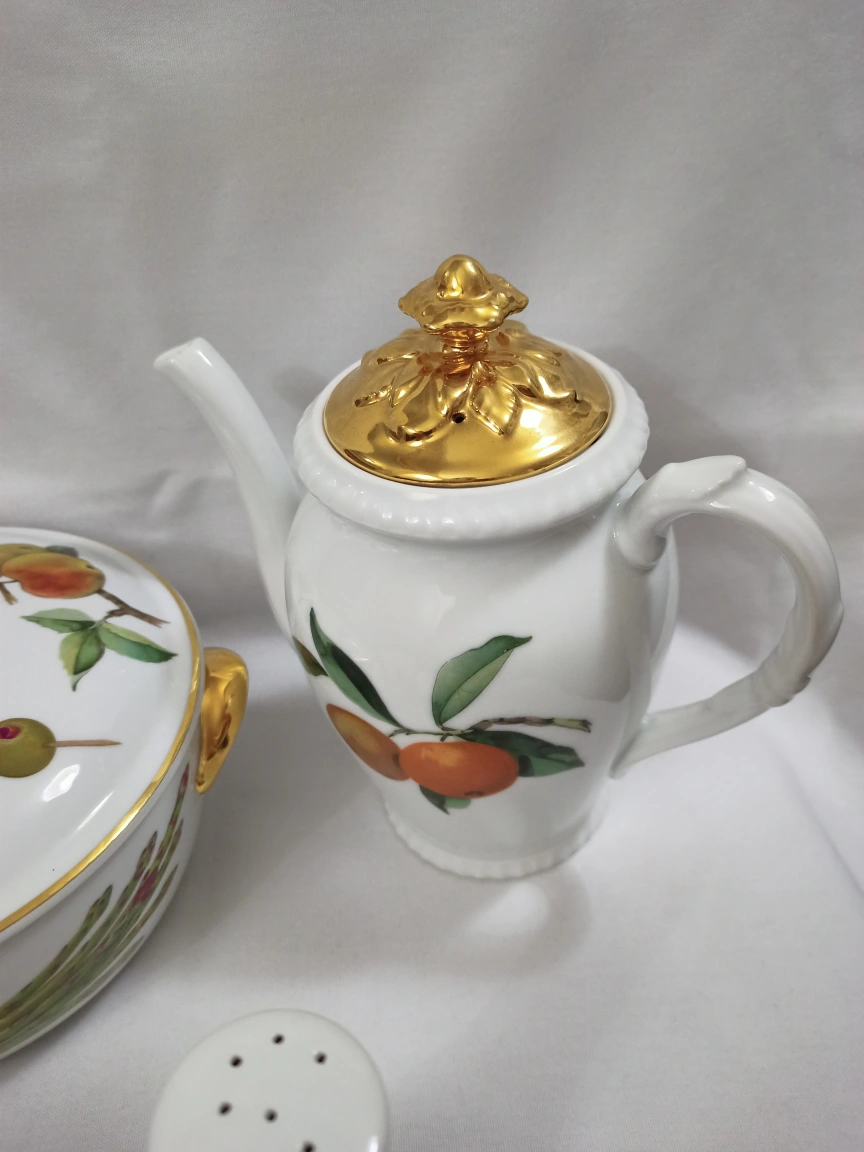 Vintage Fruit Decorated Porcelain Serving Dish Set - photo 2