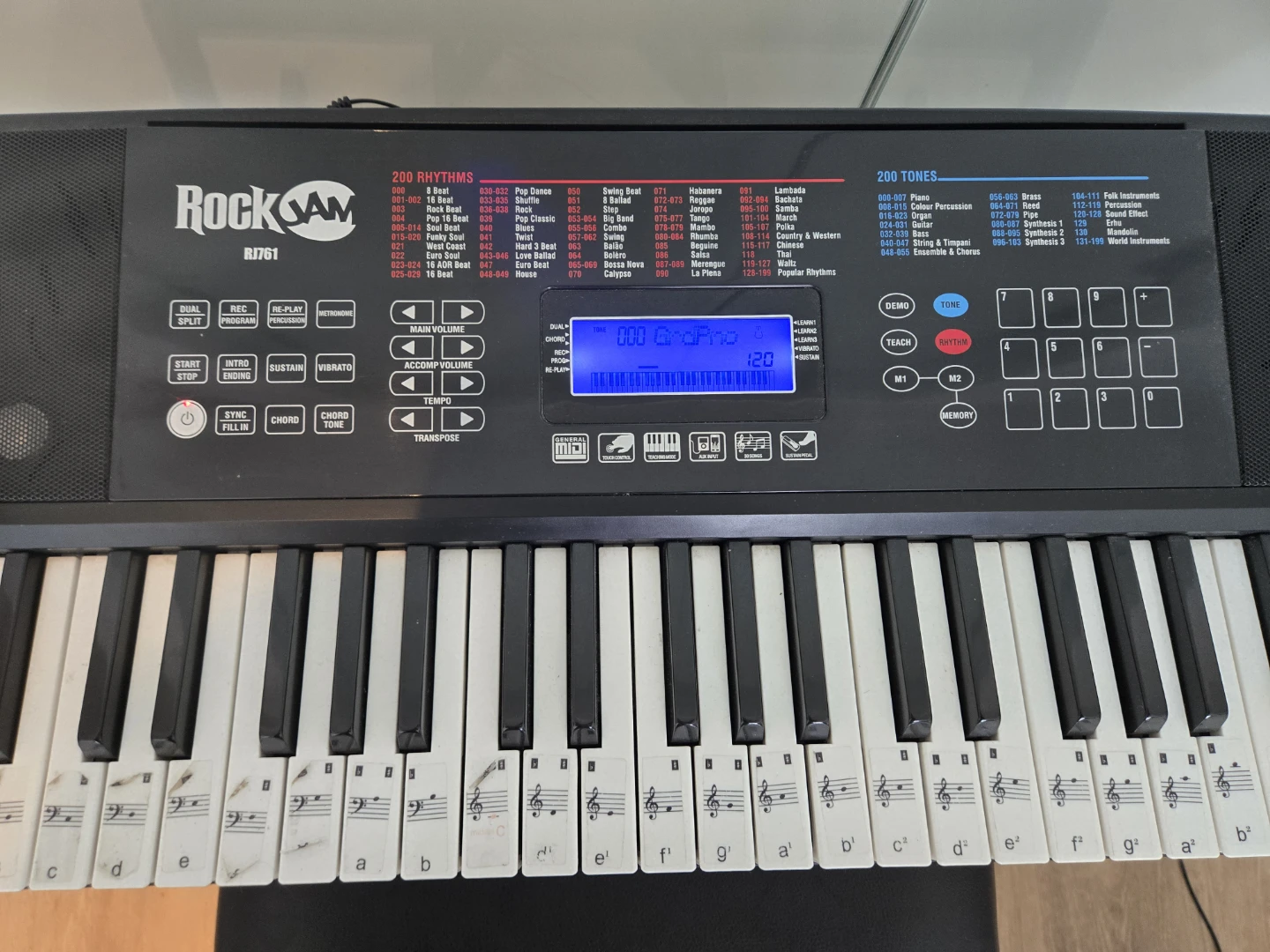 RockJam RJ761 Keyboard with Bench - photo 2