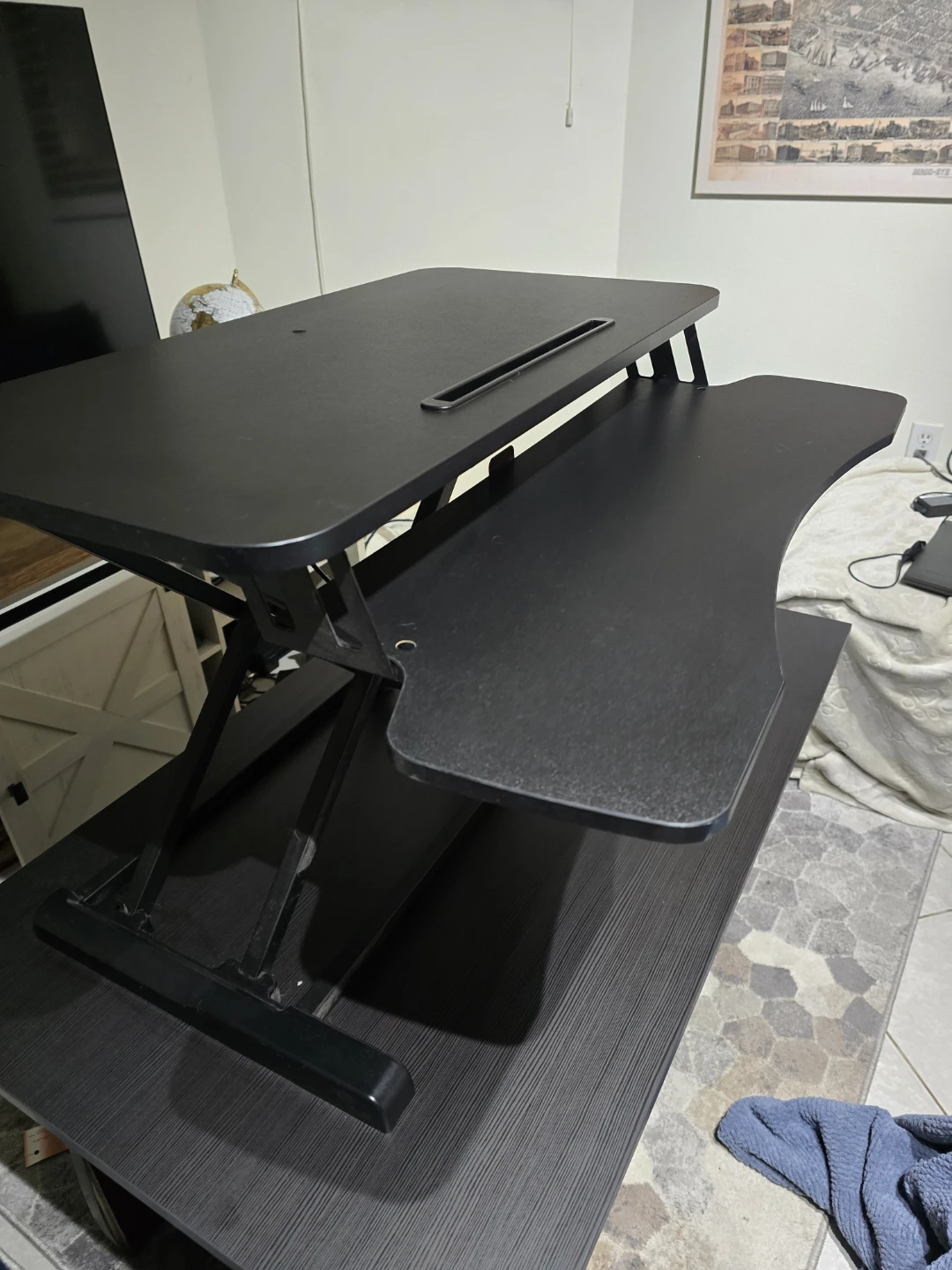 Black Adjustable Standing Desk Converter - photo 5