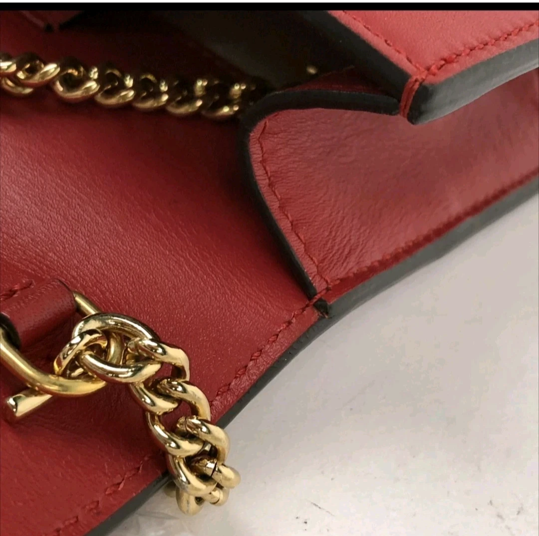 Gucci Red Leather Chain Shoulder Bag - photo 4