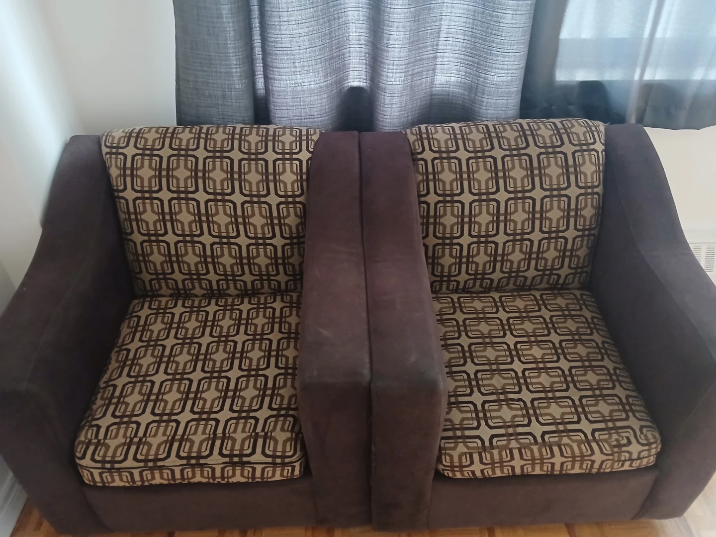 Two Pair of Brown Club Chairs