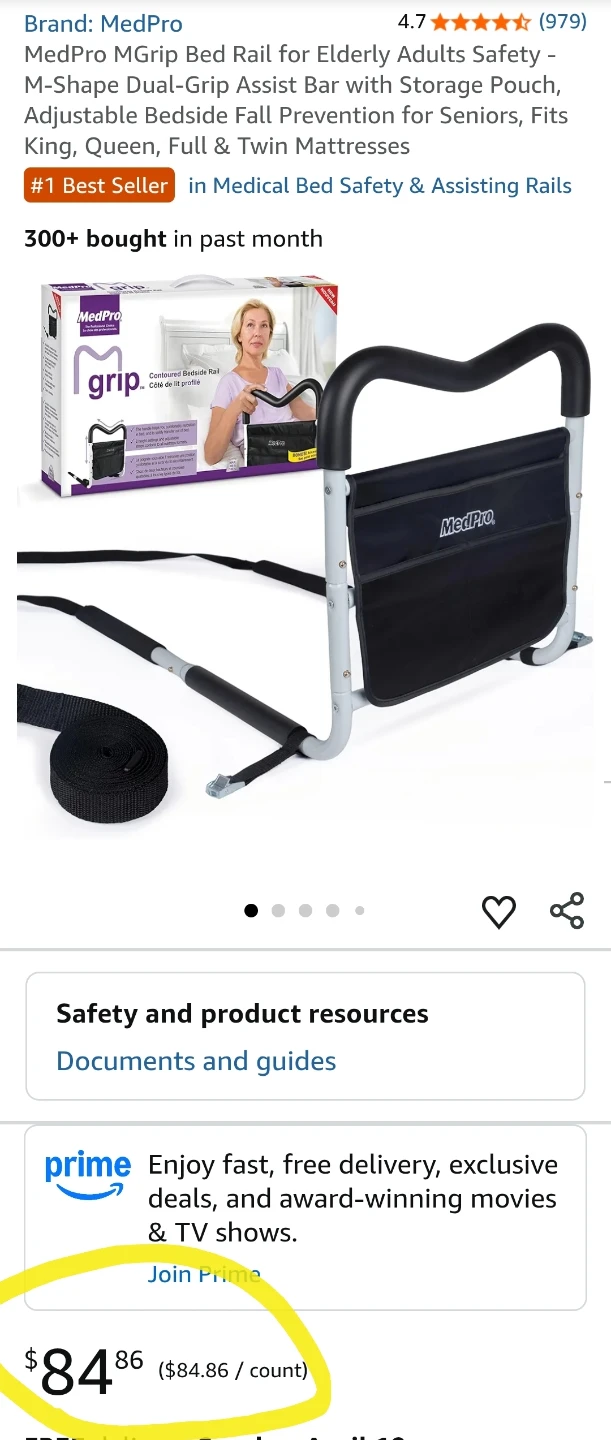 MedPro MGrip Bed Rail for Elderly Adults Safety 🛏️👴👵 - photo 4
