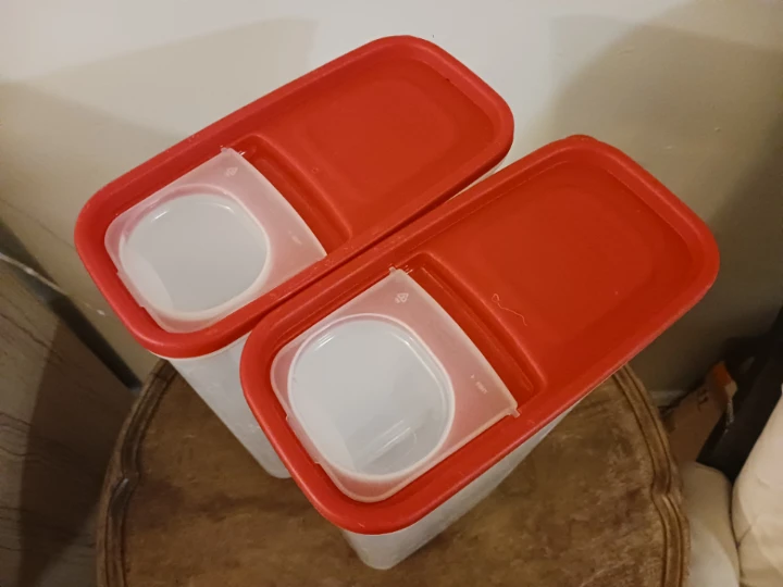 2 Extra large plastic cereal containers - photo 2