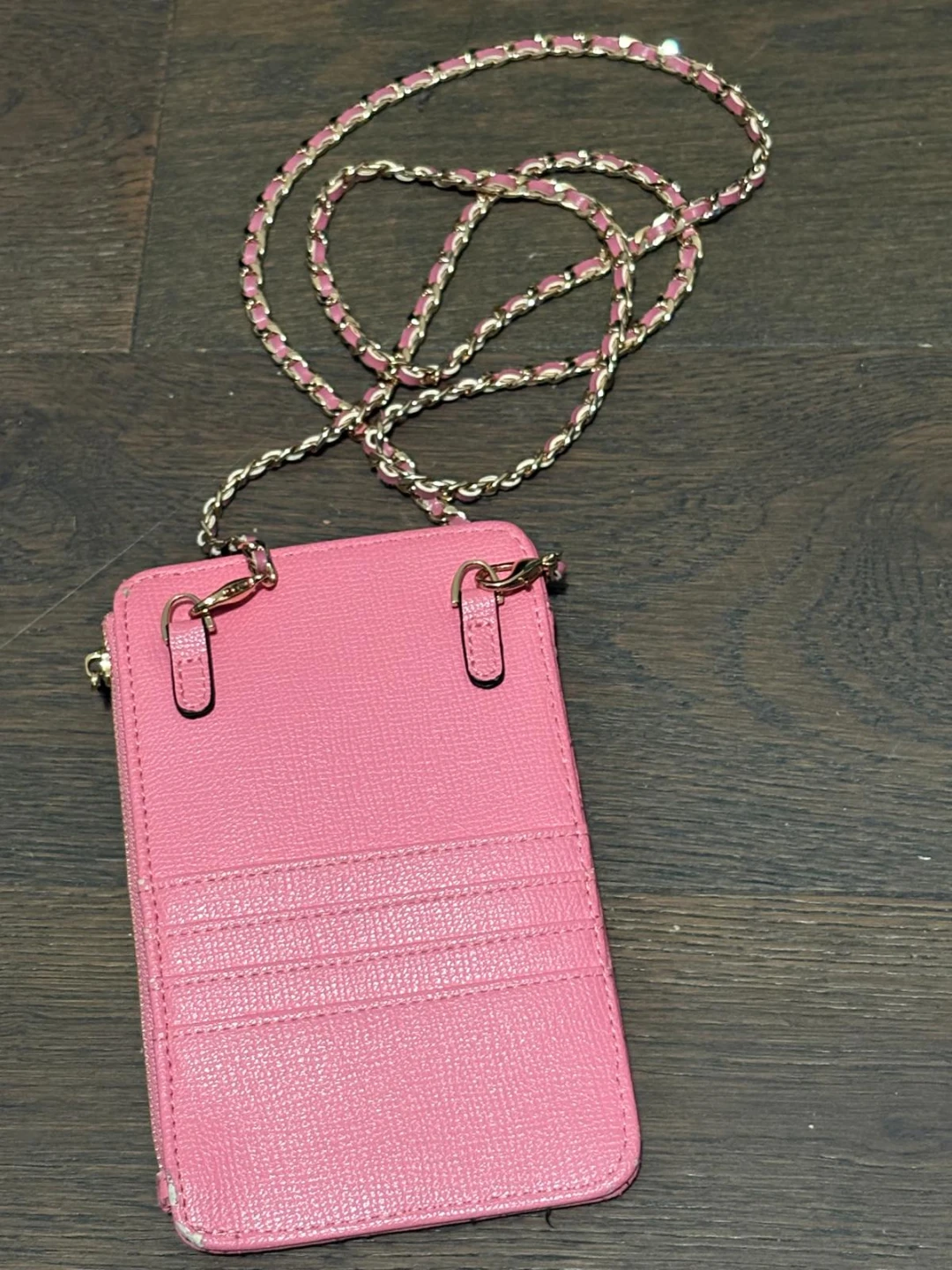 Dune Pink Quilted Phone Bag with Chain Strap - photo 2
