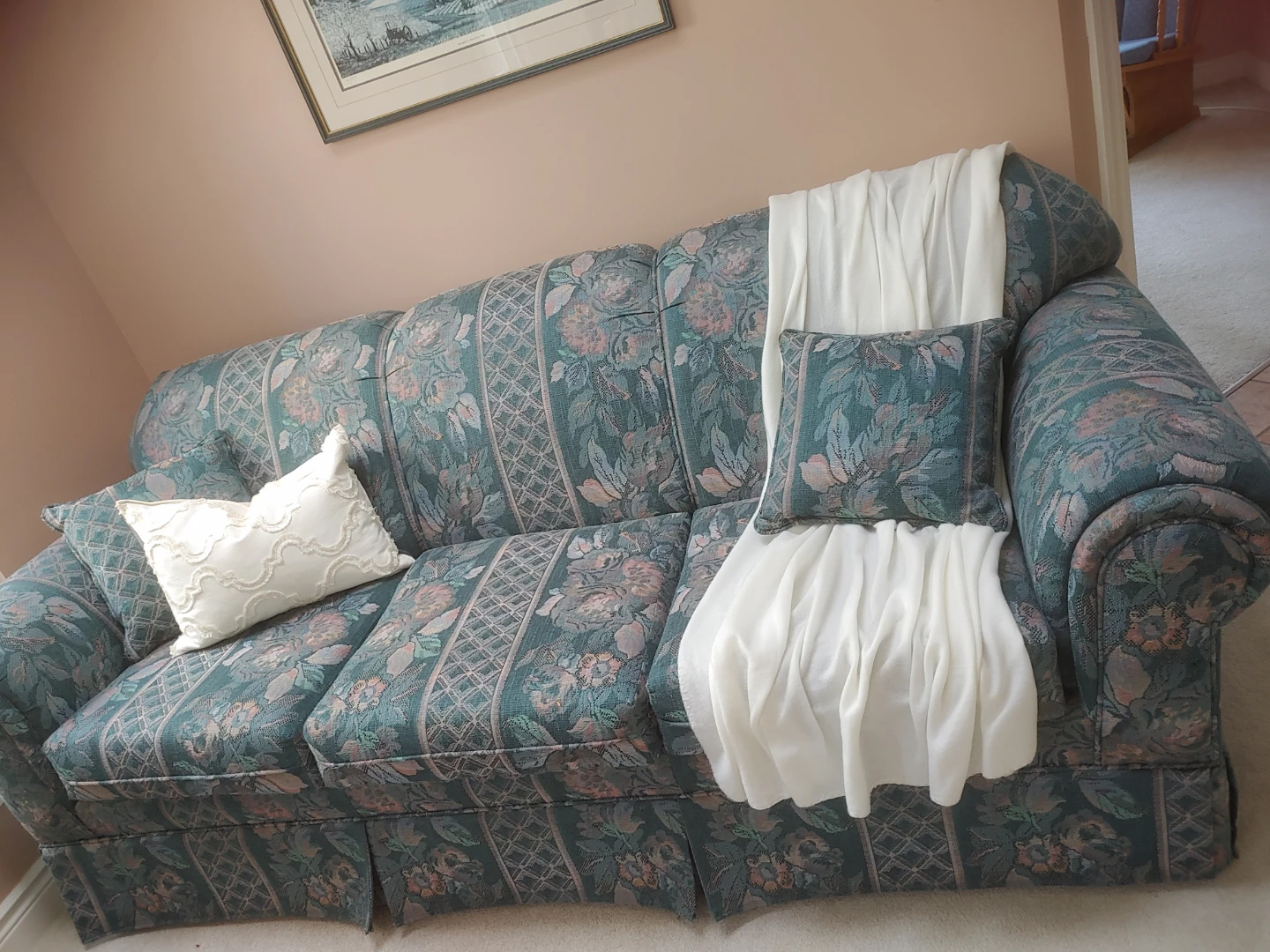 Floral Print Sofa and love seat