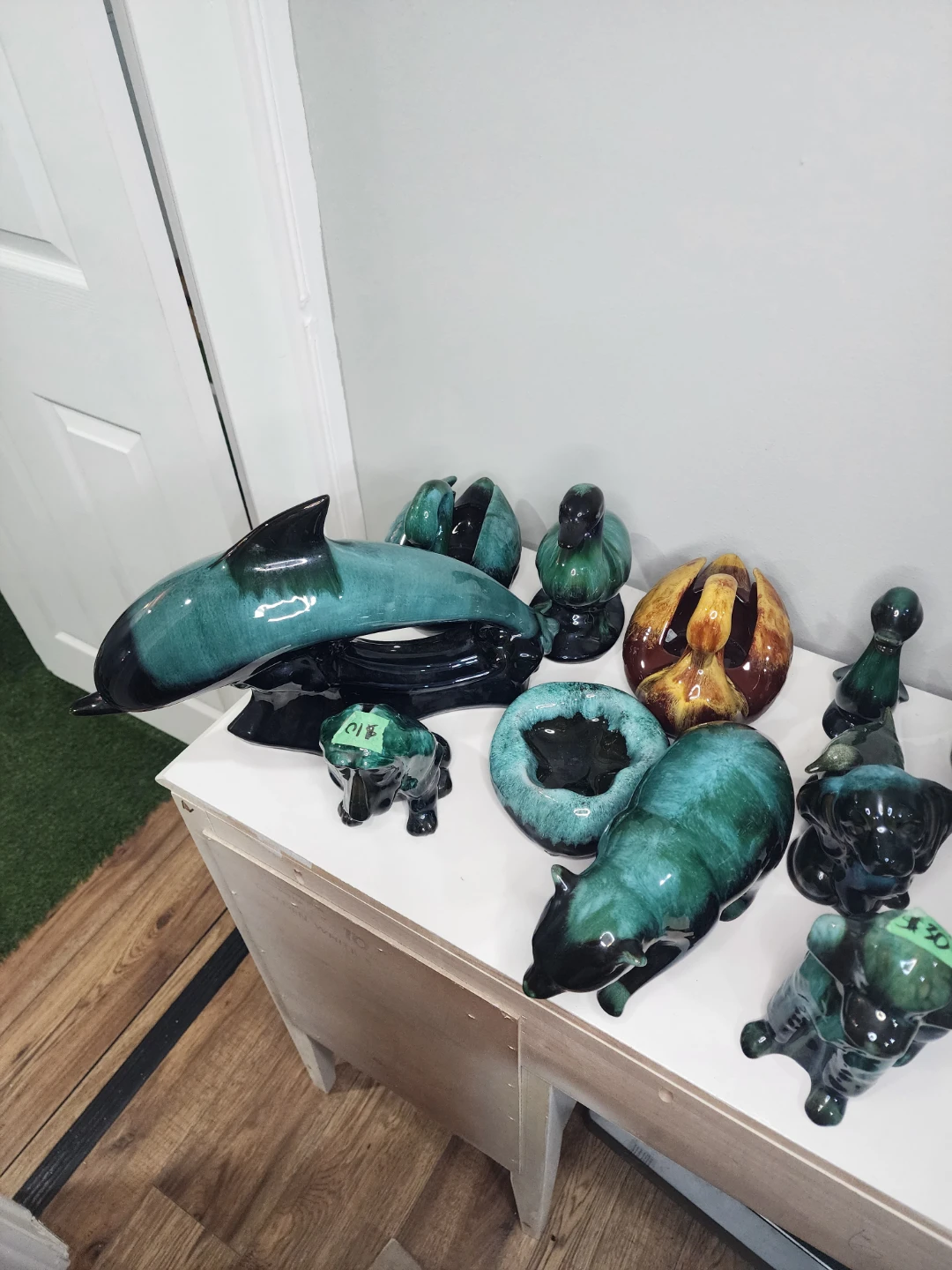 Vintage hand-glazed ceramic animal figurines - photo 3
