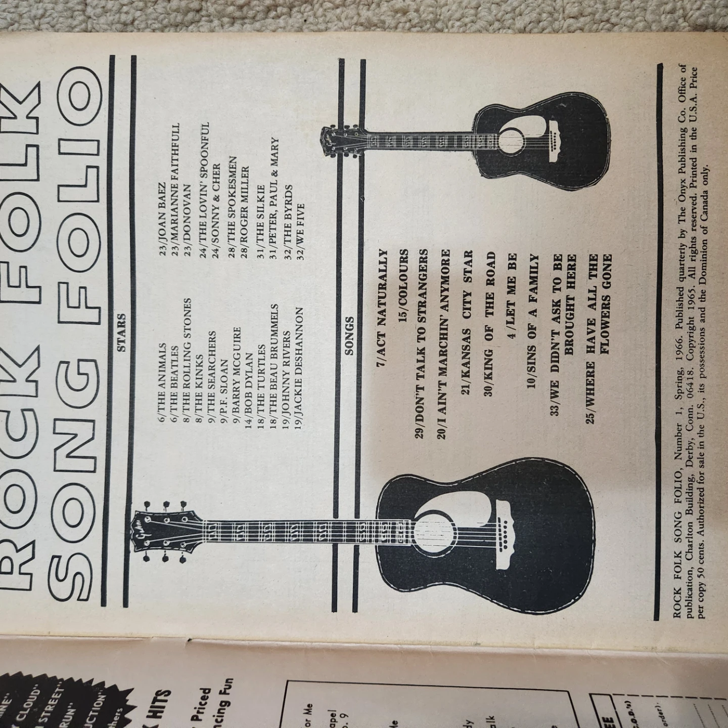 Rock Folk Song Folio Music Magazine Collection 1966 1967 - photo 5