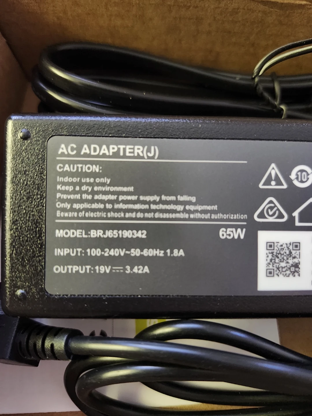 AC Adapter Laptop Charger BRJ65190342 65W - photo 2