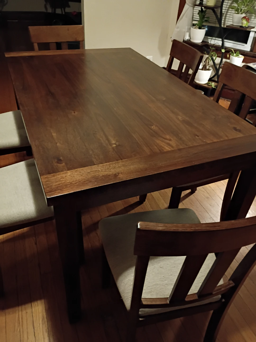 Wooden Dining Table with Upholstered Chairs - photo 3