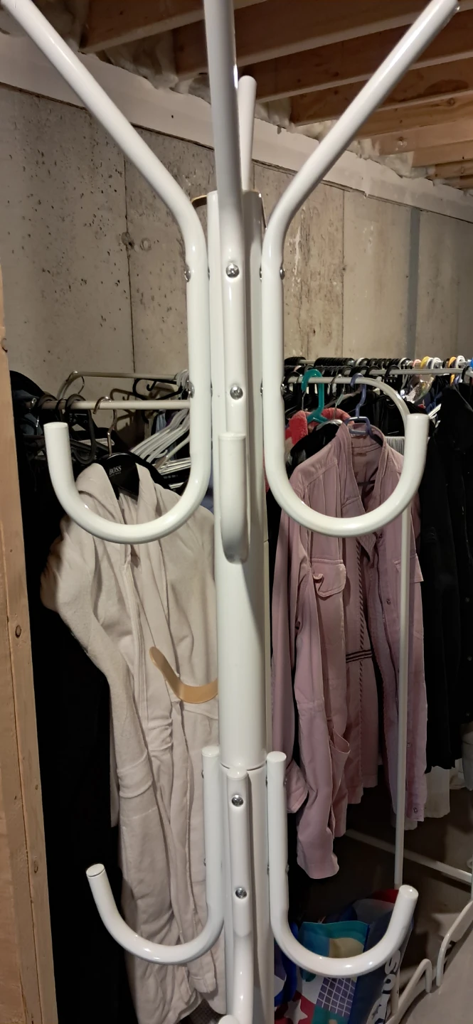 White Metal Coat Rack - photo 2