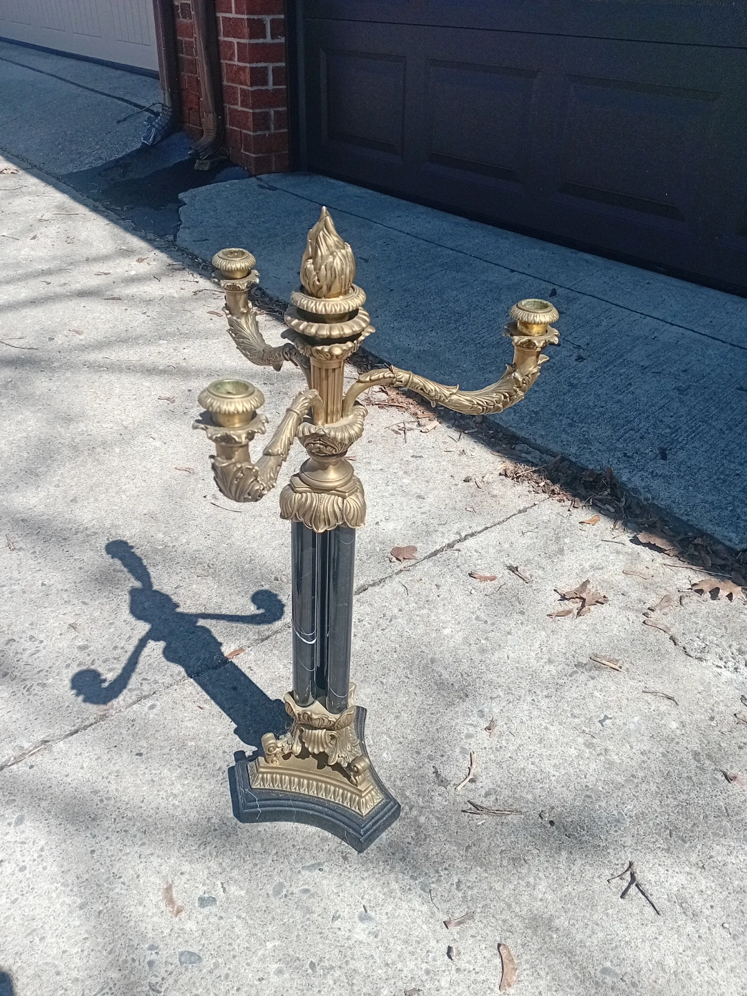 Vintage Ornate Candelabra - Gold and Black