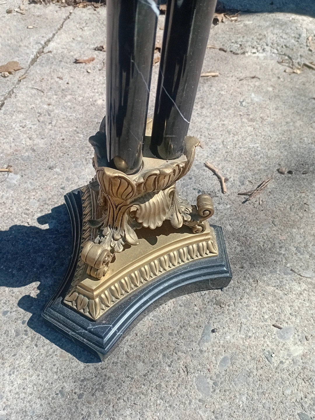 Vintage Ornate Candelabra - Gold and Black - photo 3