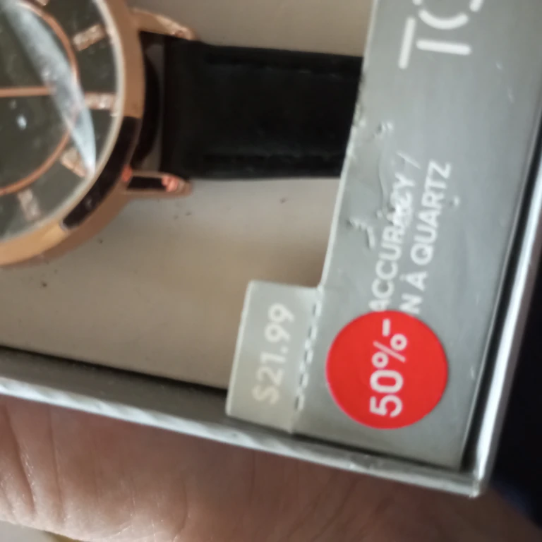 TCK Women's Rose Gold Tone Black Band Quartz Watch🌱 - photo 2