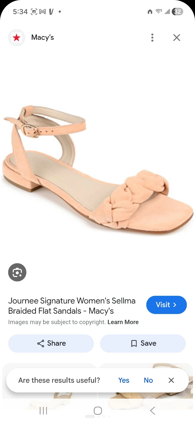 Journee Signature Women's Sellma Braided Flat Sandals - Peach