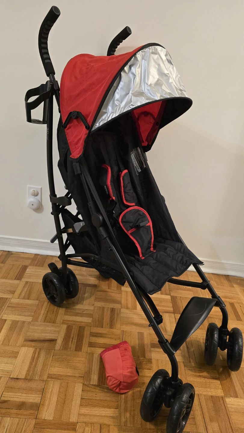 Red and Black Lightweight Stroller
