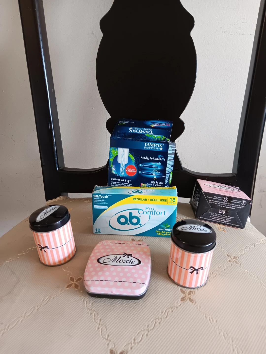 Tampax, o.b., and Moxie feminine hygiene products