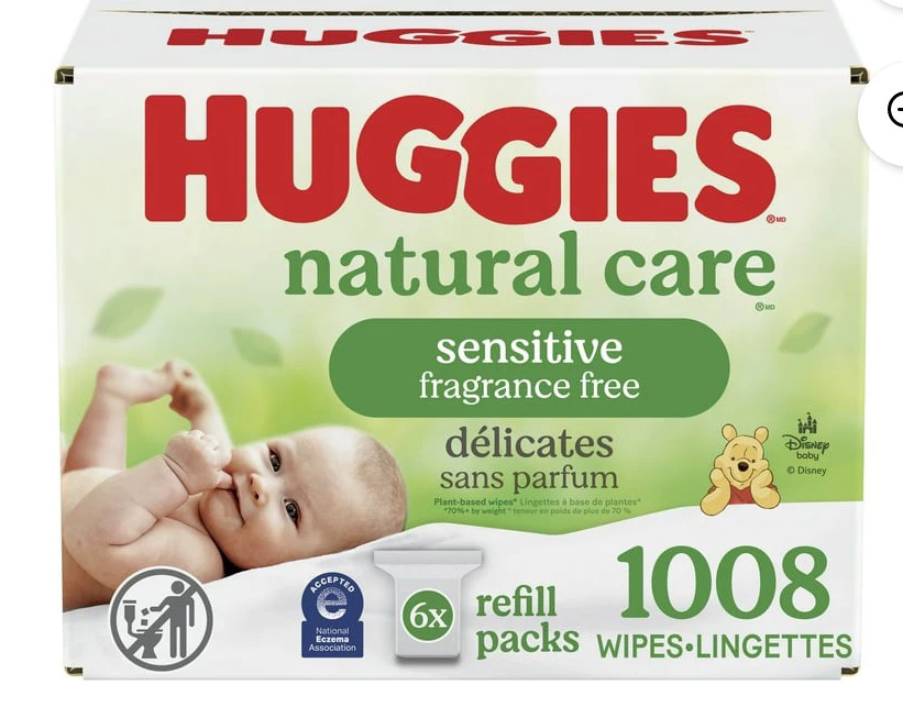 Huggies Natural Care Sensitive Fragrance Free Wipes - 1008 Count