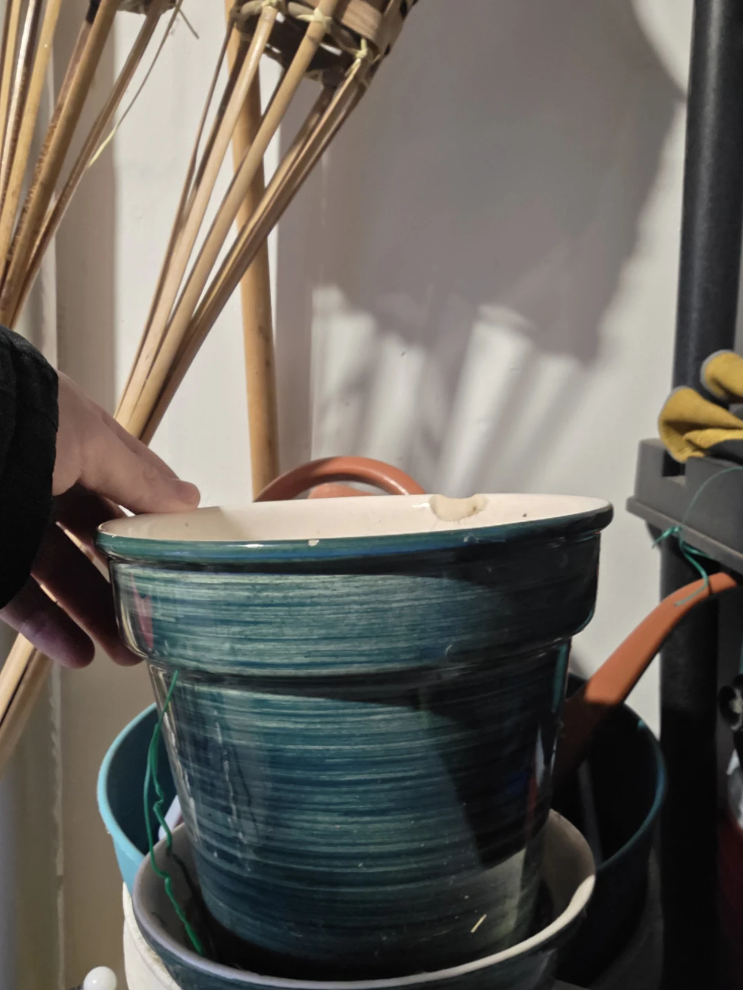 Green Ceramic Flower Pot