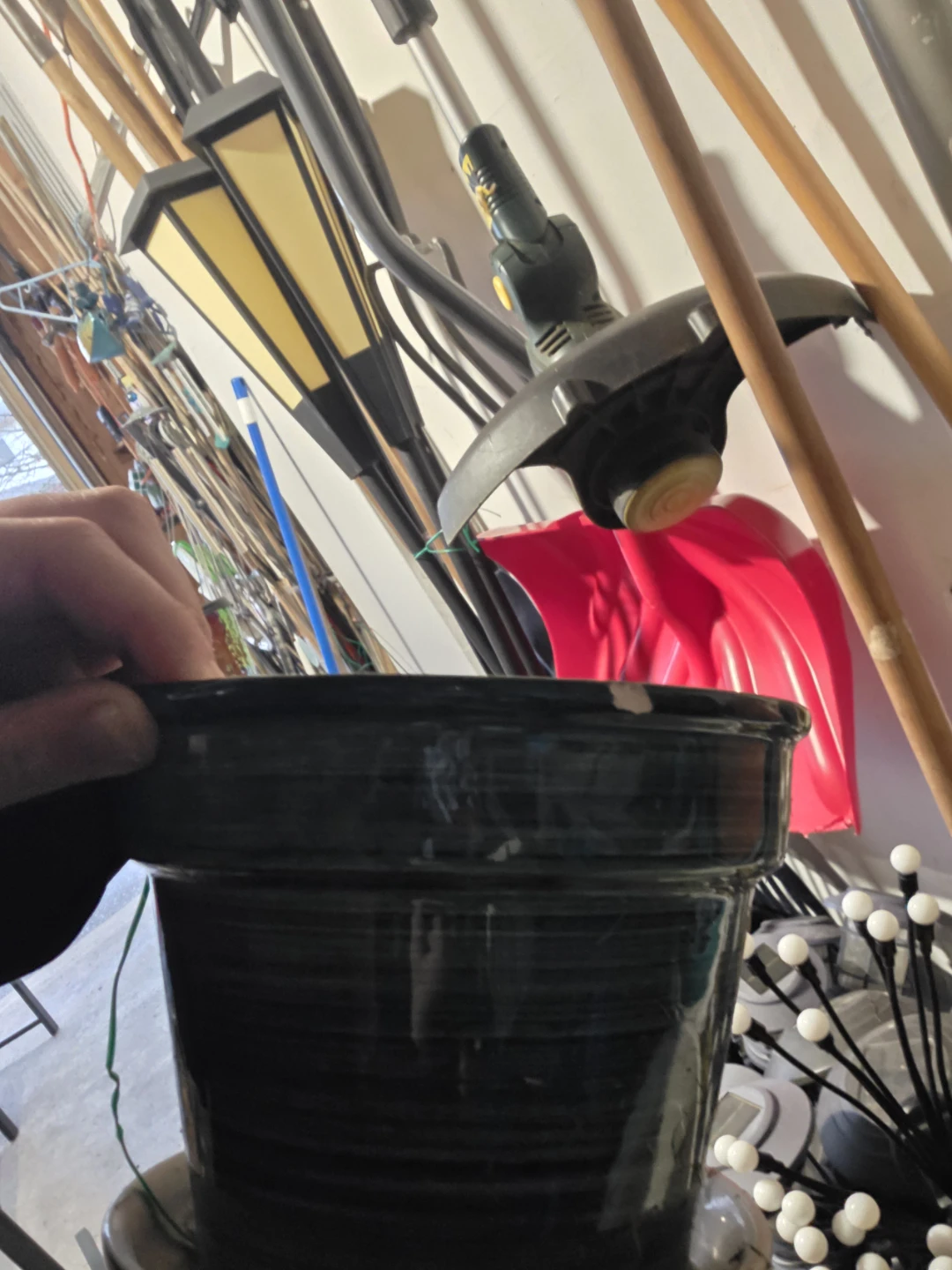 Green Ceramic Flower Pot - photo 3