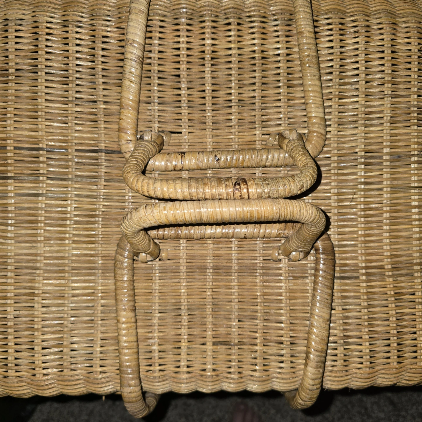 Big Vintage Wicker Handbag Vintage Wicker Bag Pick Nick Basket - photo 2