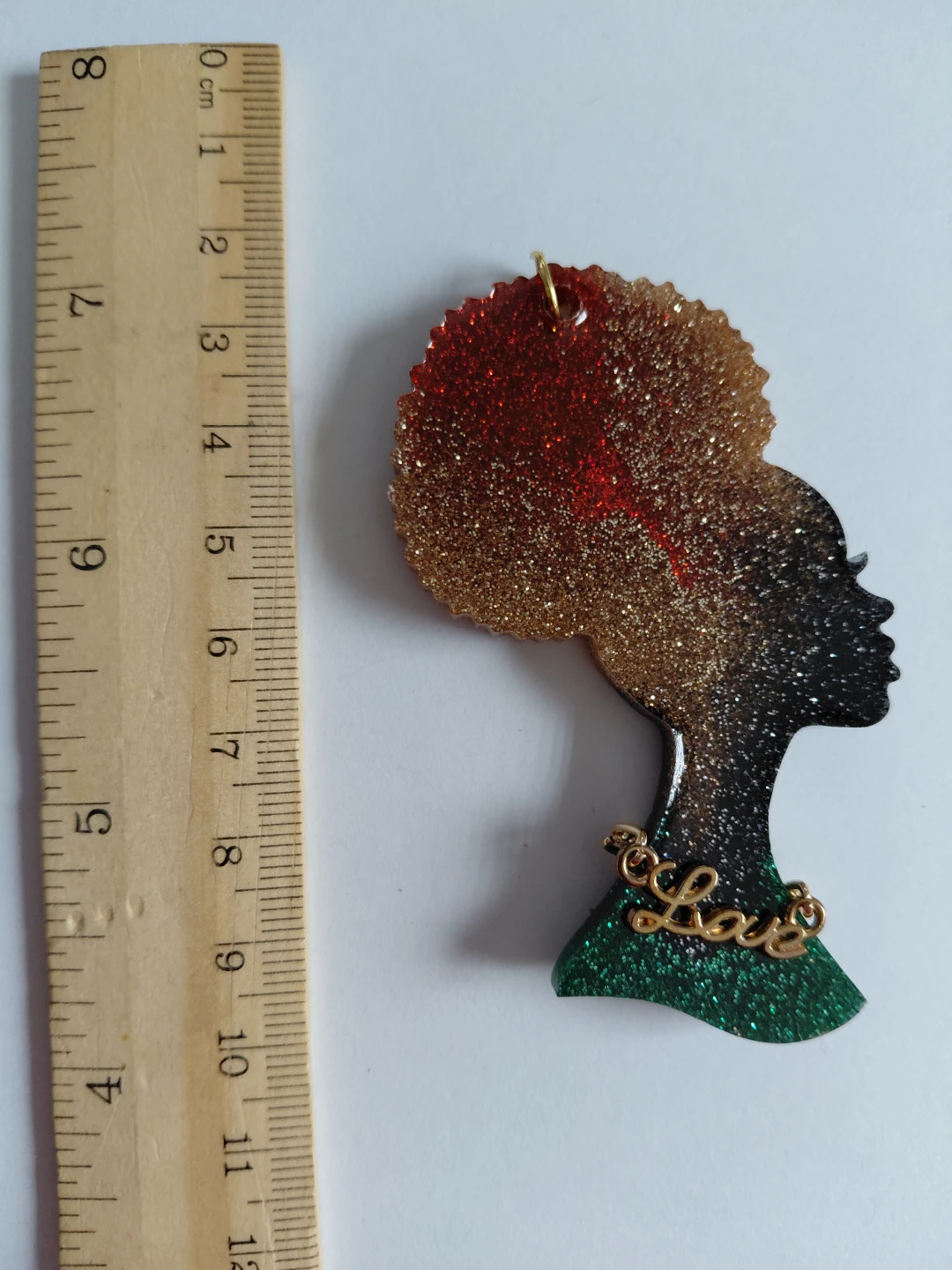 African Silhouette Keychain Charm - photo 2