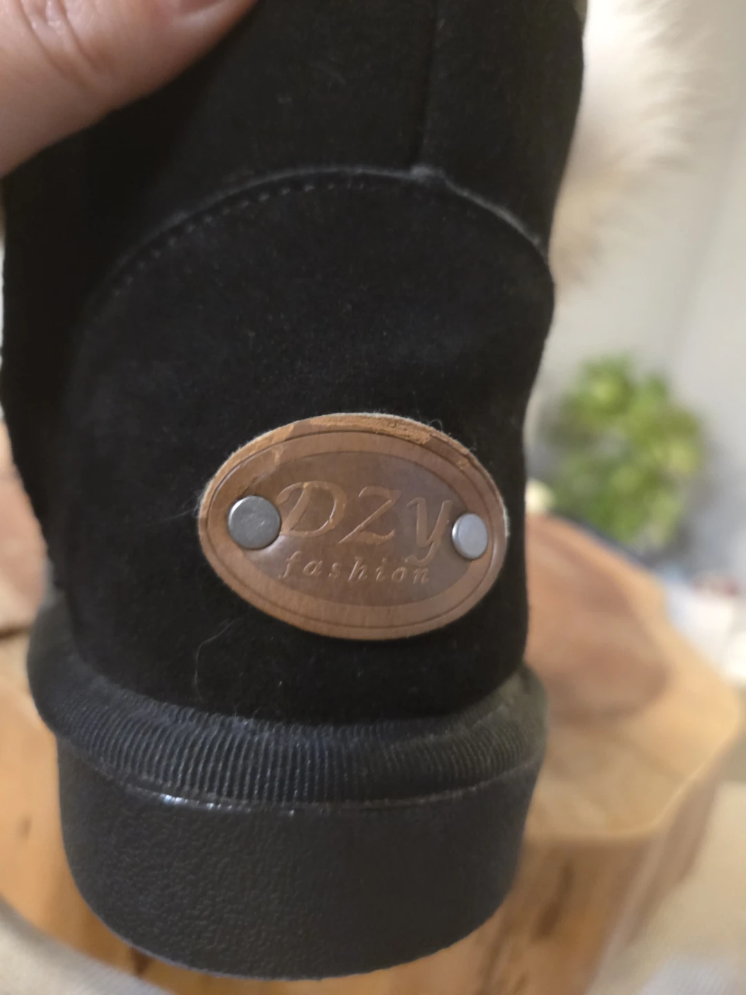 DZY Fashion Black Suede Fur Trim Boots - photo 3