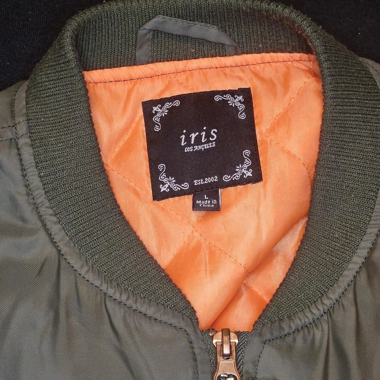 Large Iris Los Angeles Army Green Bomber Jacket - photo 2