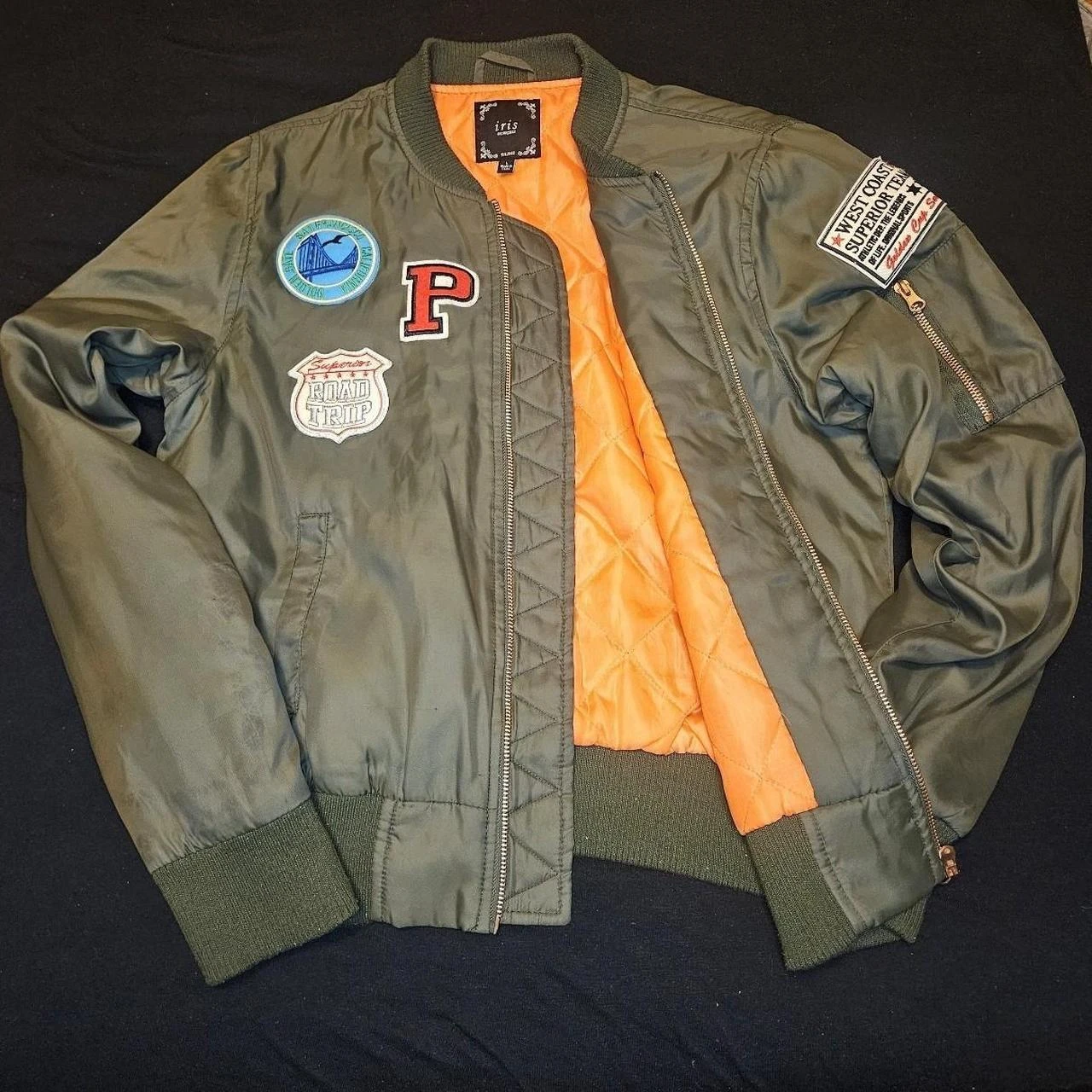 Large Iris Los Angeles Army Green Bomber Jacket - photo 5