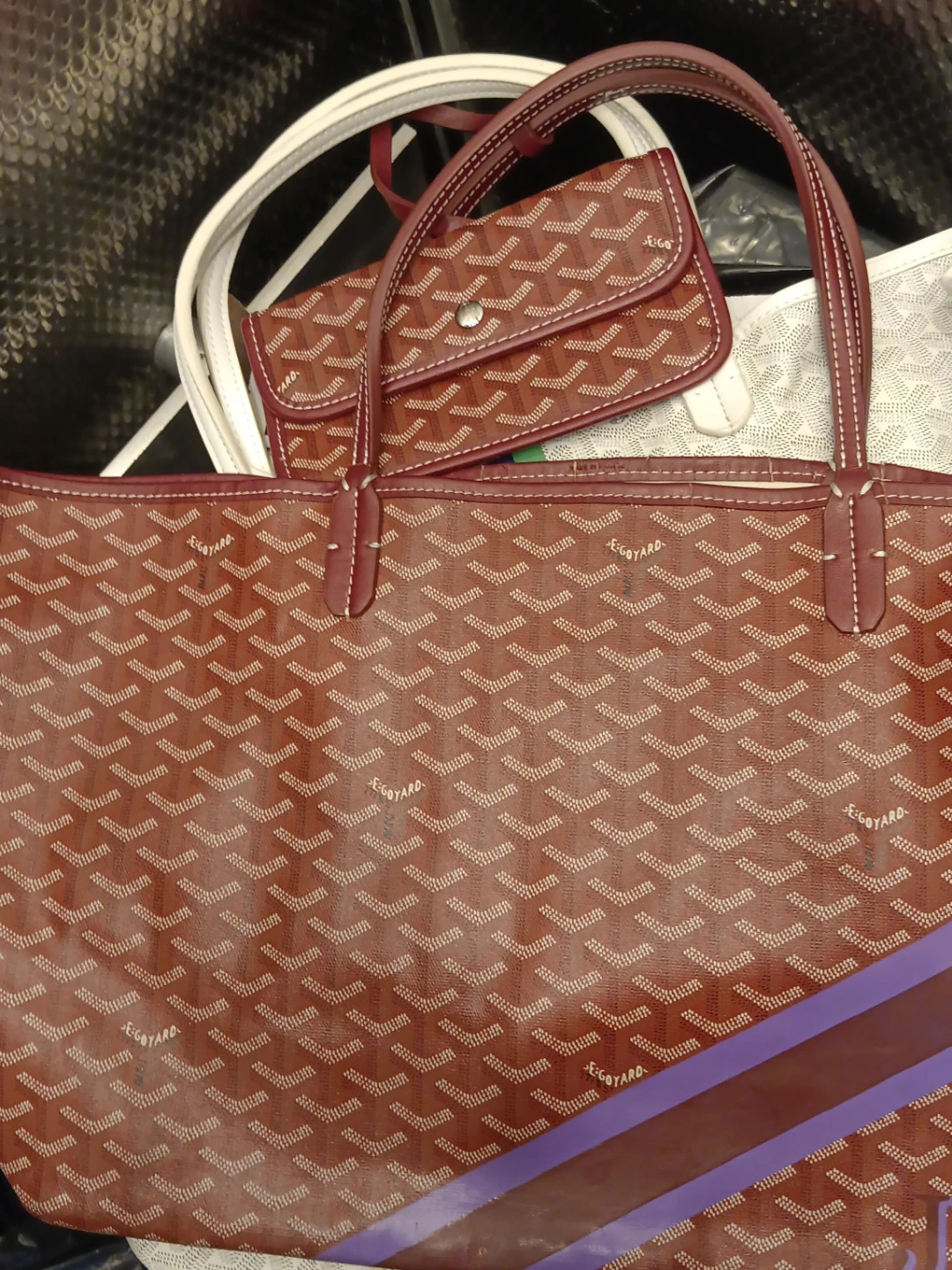 Goyard Tote Bag with Matching Pouch - photo 2