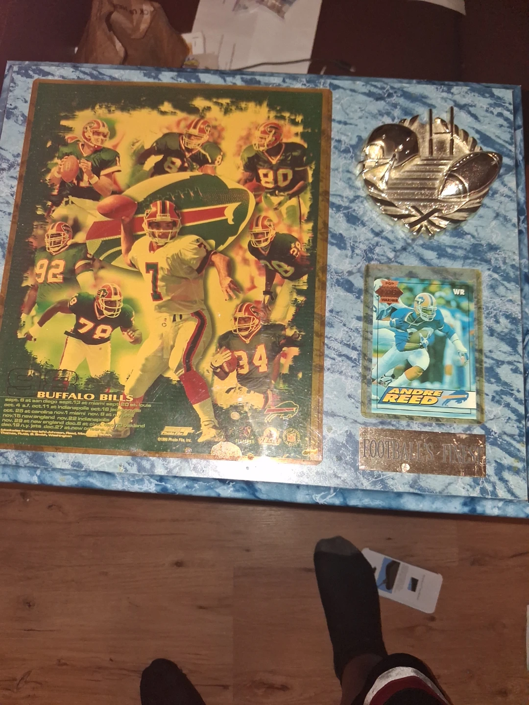 Buffalo Bills and Andre Reed Football Display