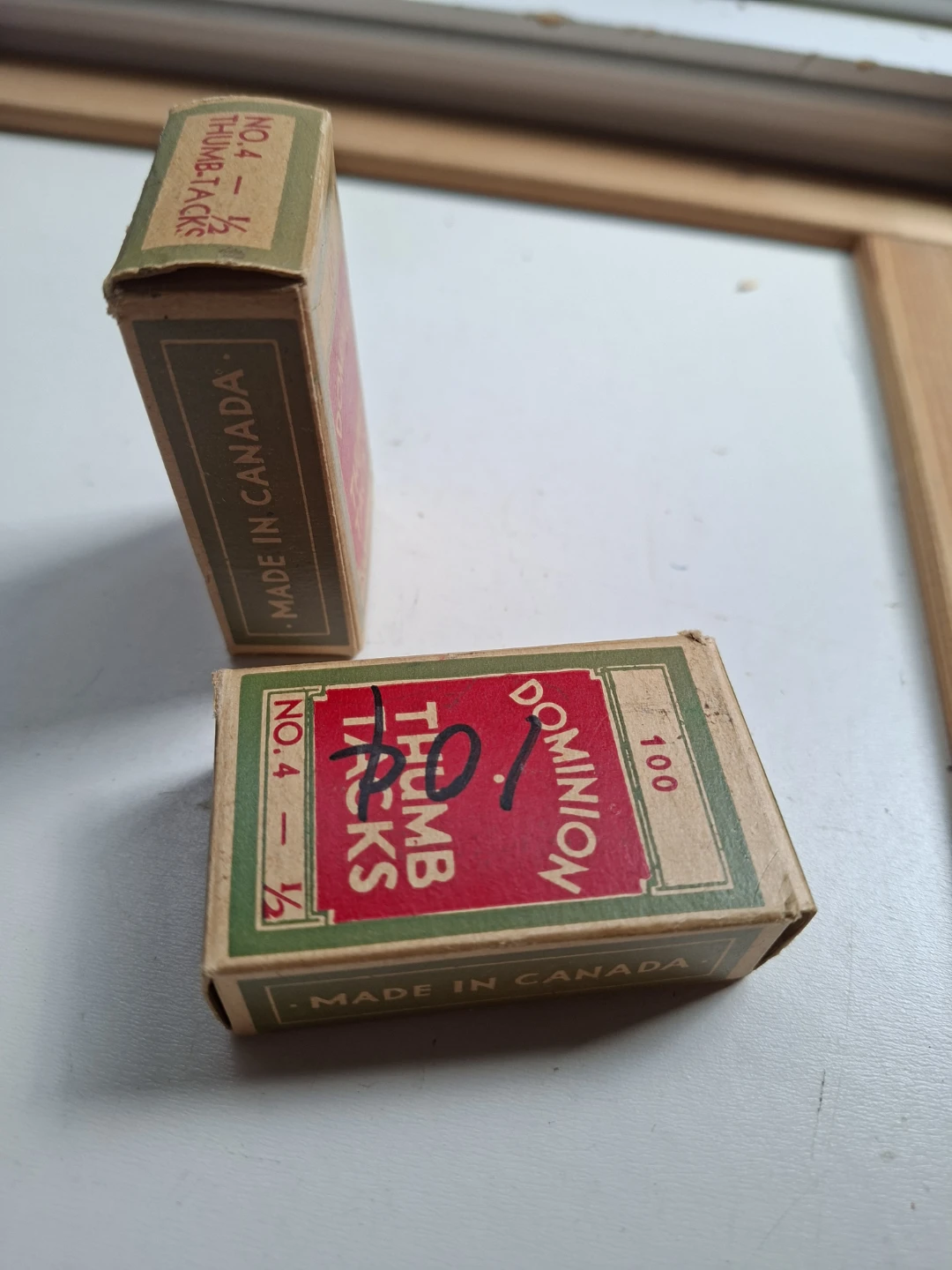 Old Canadian made Thumb Tacks No. 4 - 1/2