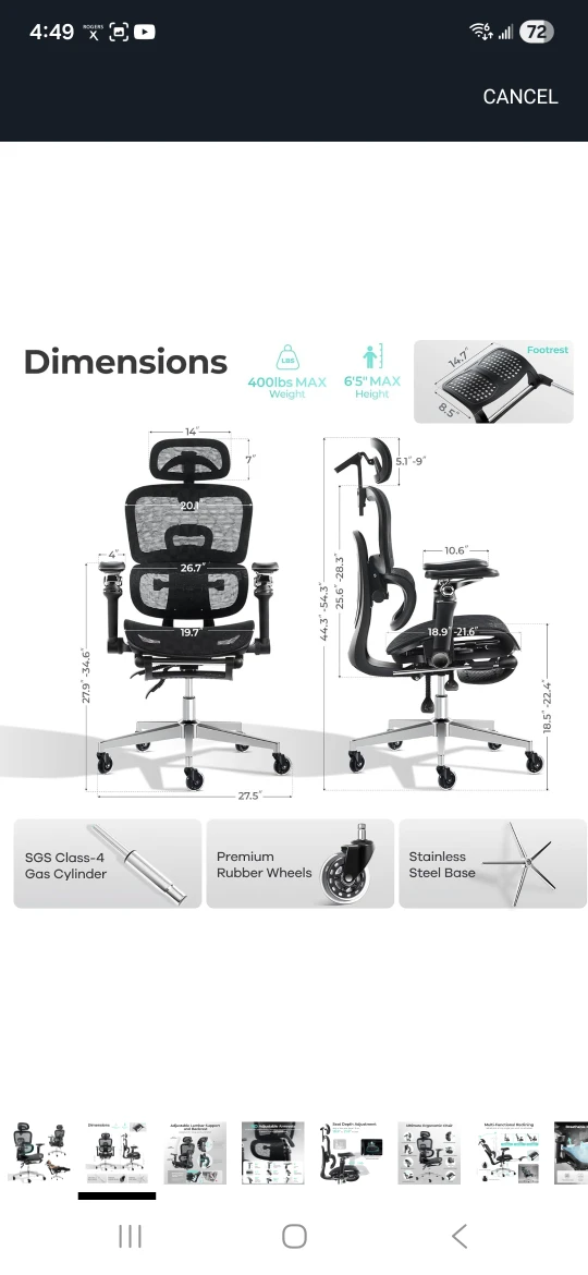 Morkprism Ergonomic Chair - photo 4