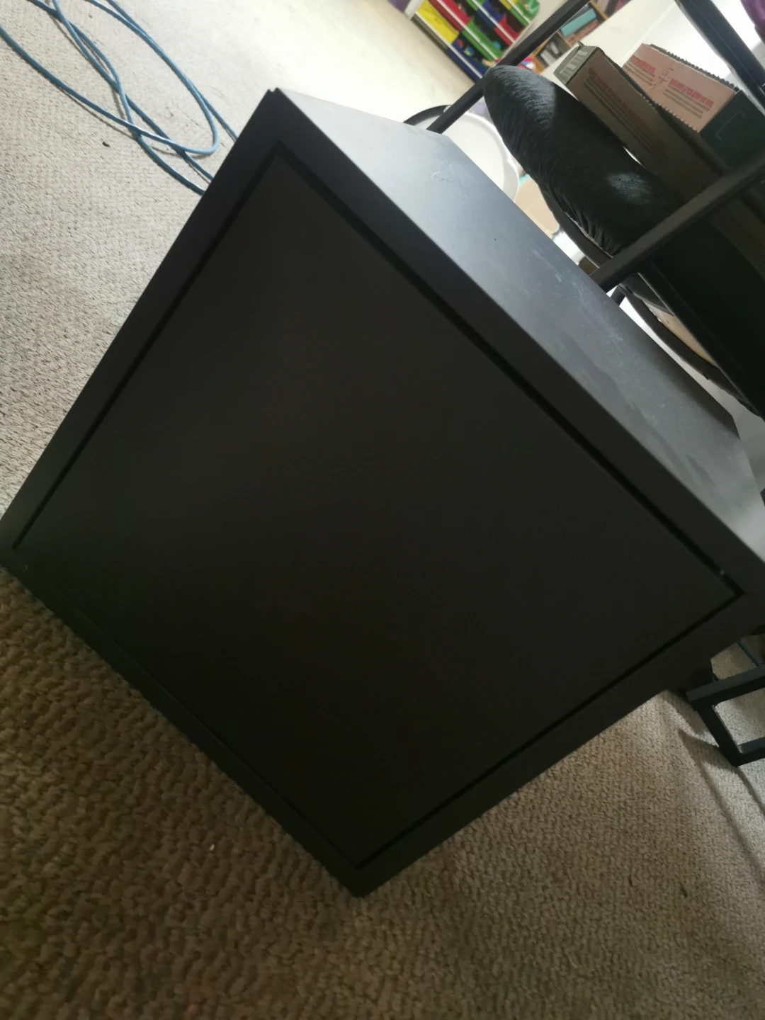 Black Storage Cube with Door
