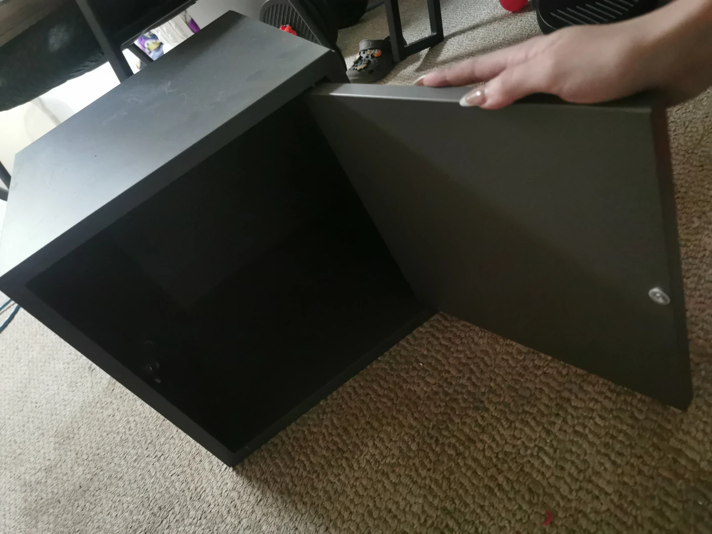 Black Storage Cube with Door - photo 2