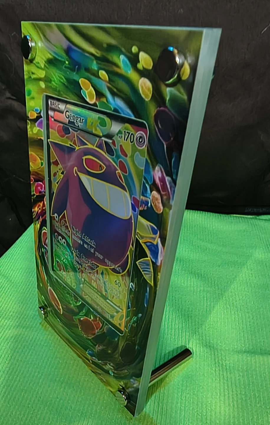 Pokemon Gengar EX proxy Card and acrylic display stand - photo 2
