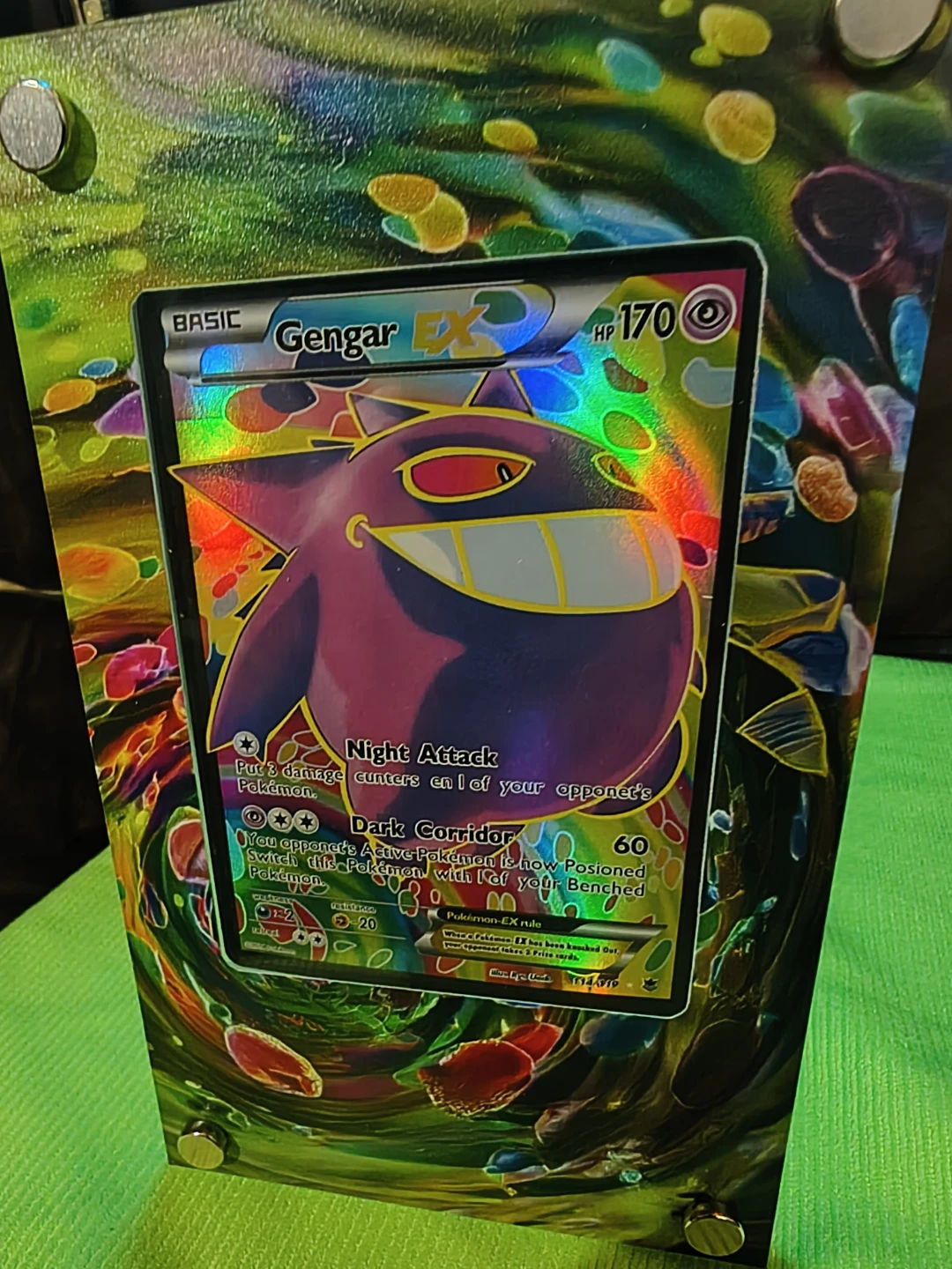 Pokemon Gengar EX proxy Card and acrylic display stand - photo 4