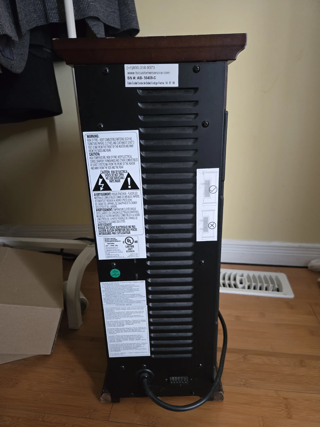 Tower Heater with Wooden Base - photo 4