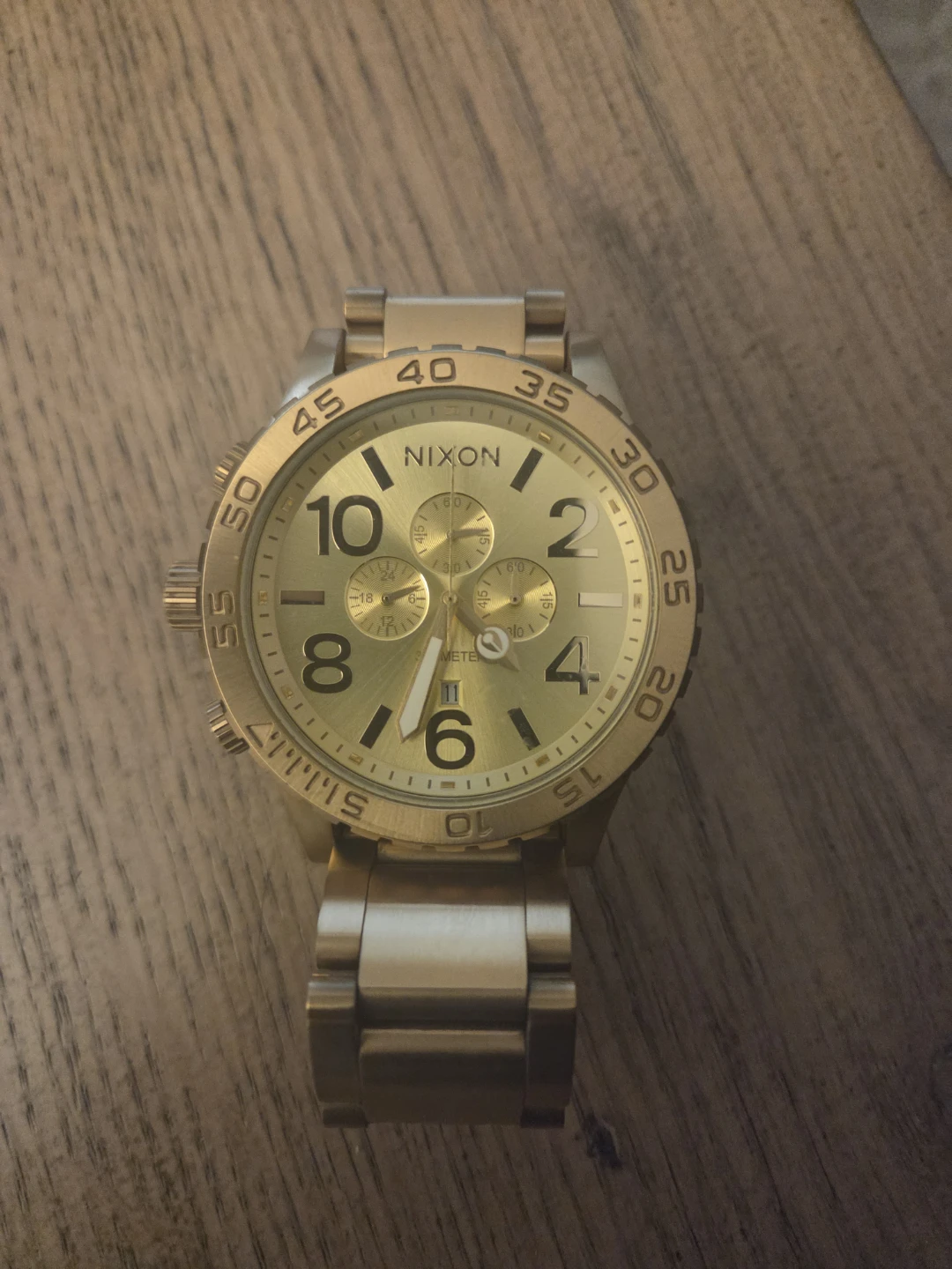 Nixon Gold Chronograph Watch