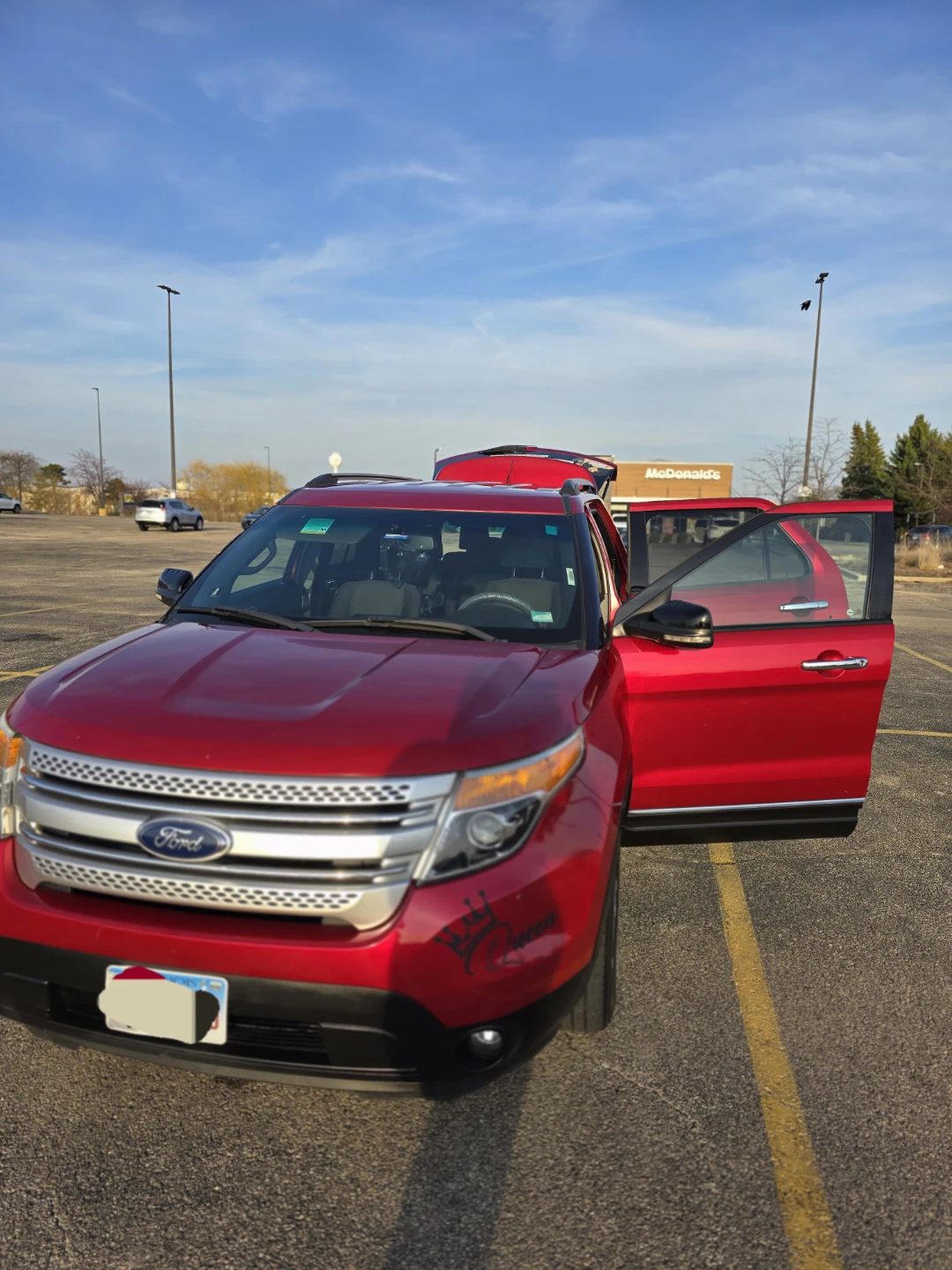 Red Ford Explorer SUV