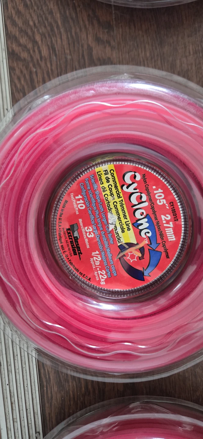 Cyclone Commercial Trimmer Line .105" / 2.7mm Pink