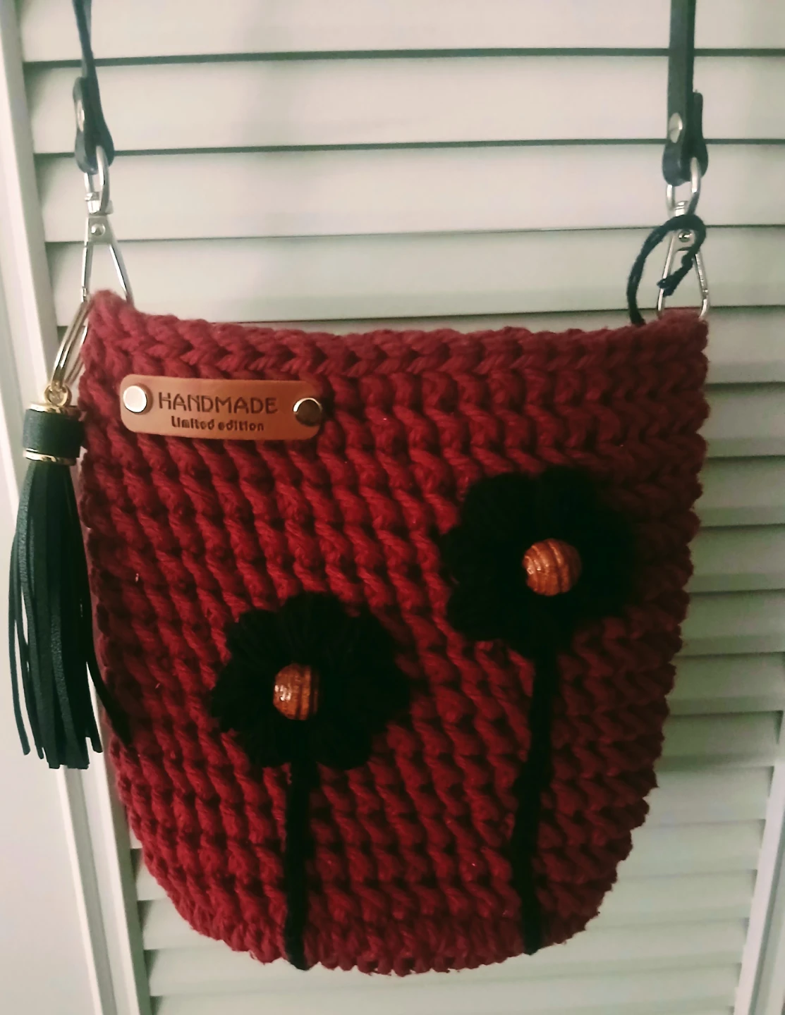 Crochet cross body bag