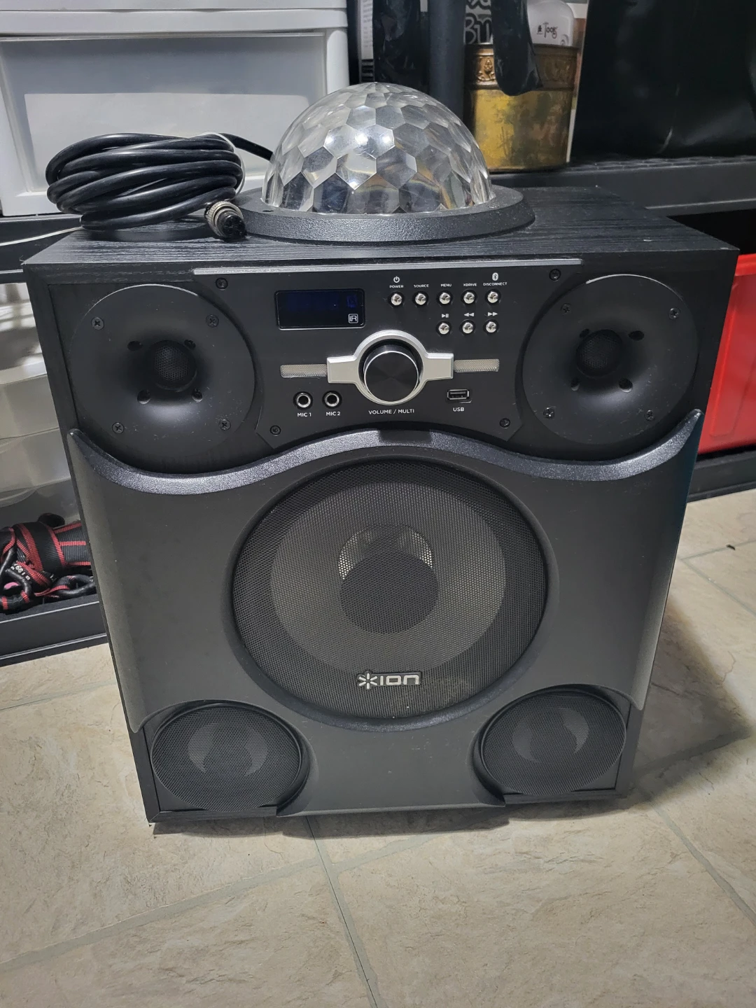 ION Audio Portable PA Speaker with Disco Ball - photo 3