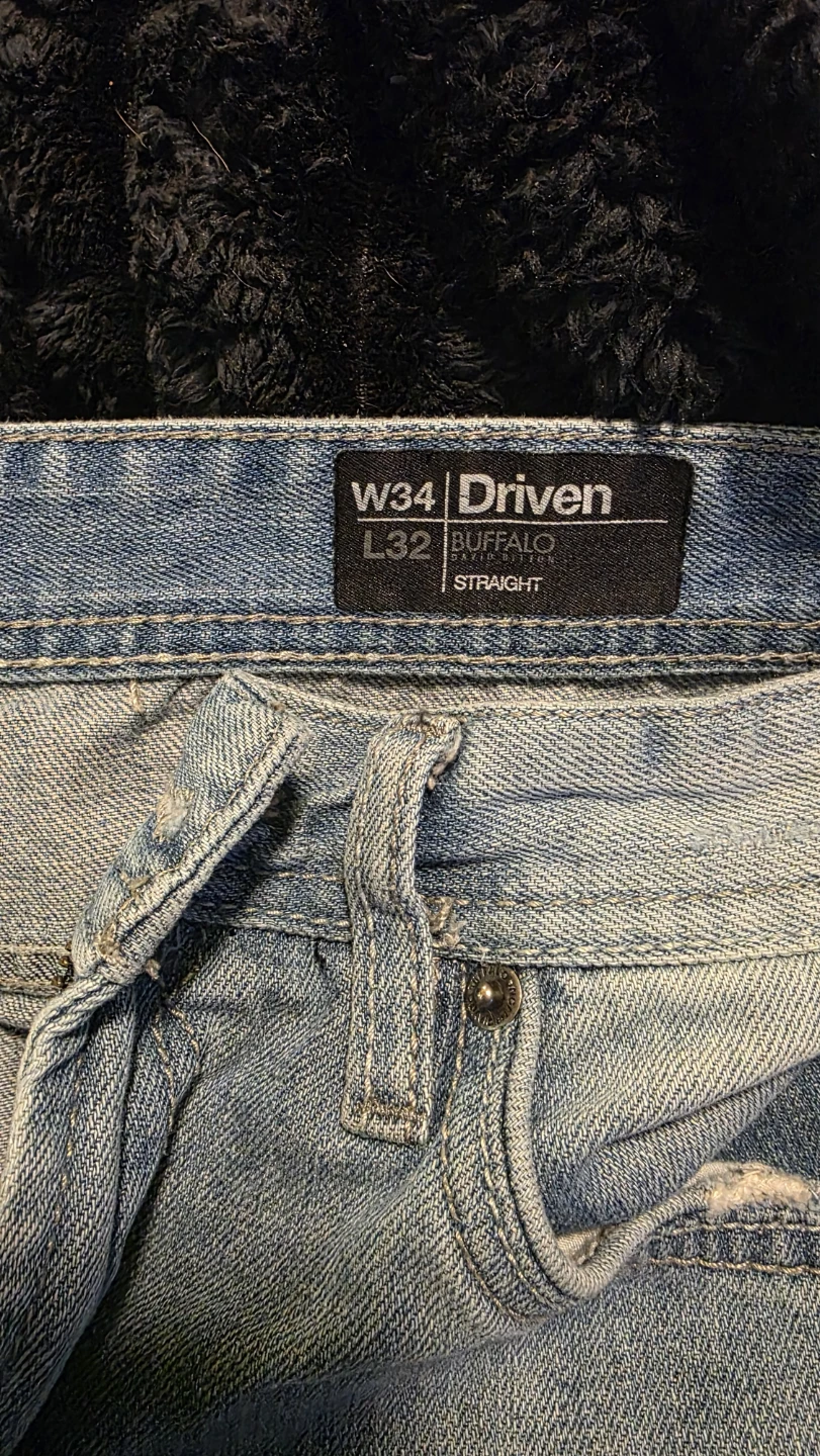 Buffalo David Bitton Men's Straight Jeans - Light Wash - W34 L32