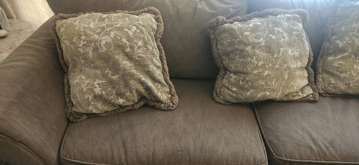 4 Throw Pillows with Fringed Edges - photo 2