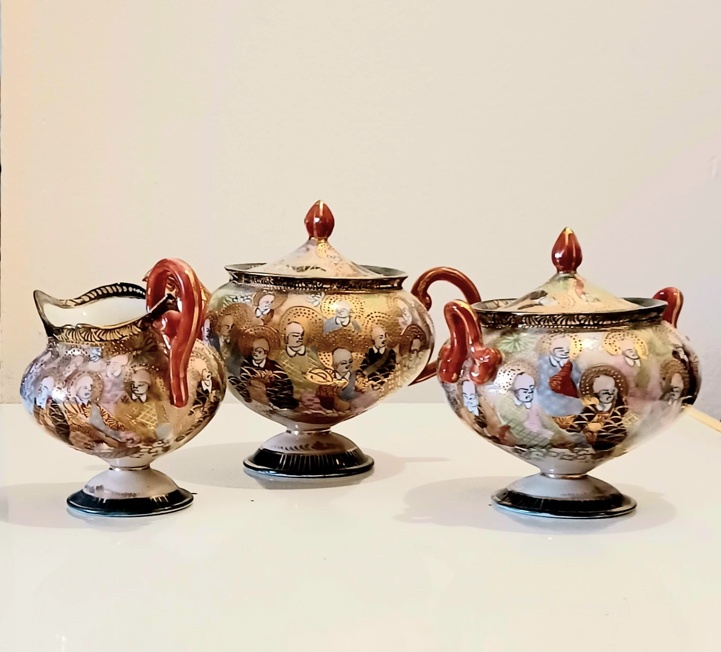 Antique Meiji Satsuma Tea Set