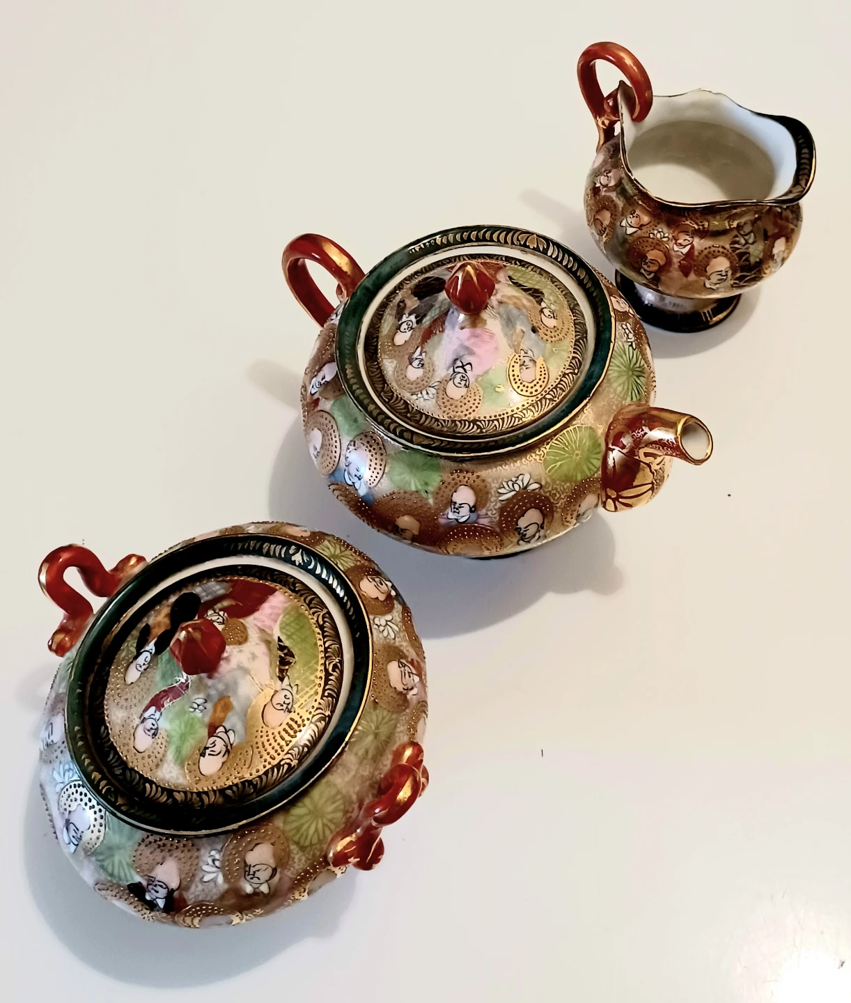 Antique Meiji Satsuma Tea Set - photo 2