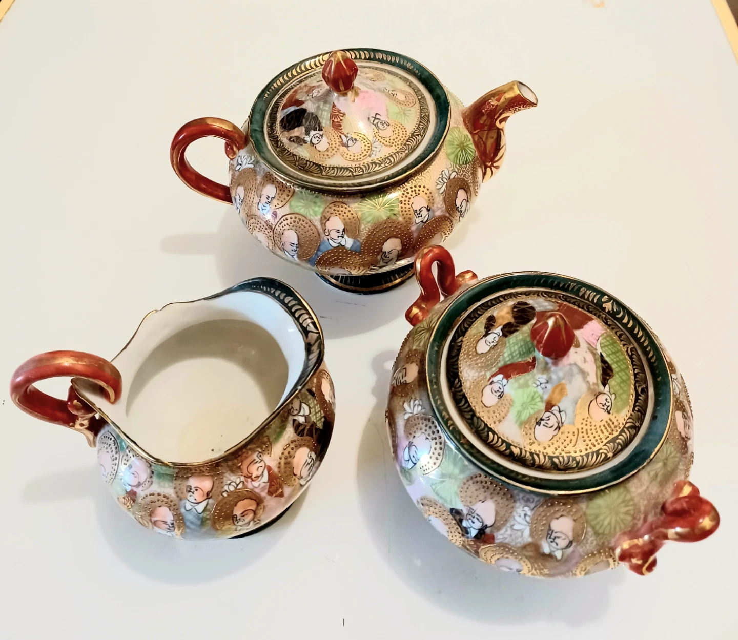 Antique Meiji Satsuma Tea Set - photo 3