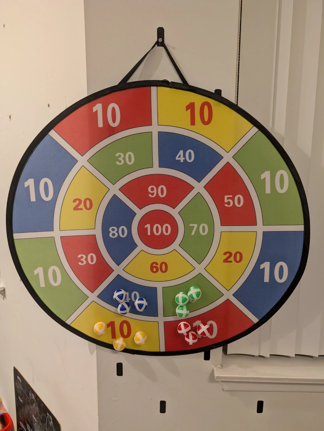 Dartboard with 12 Darts