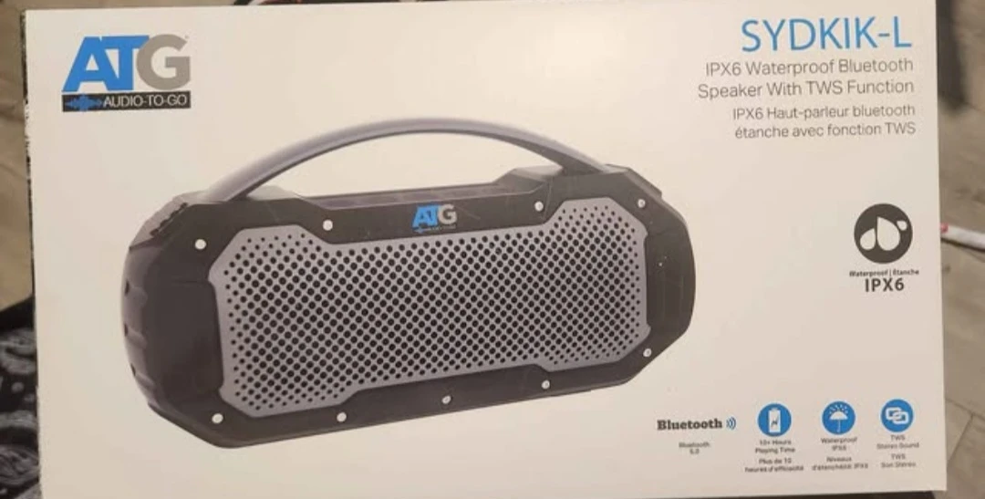 ATG SYDKIK-L IPX6 Waterproof Bluetooth Speaker - photo 3