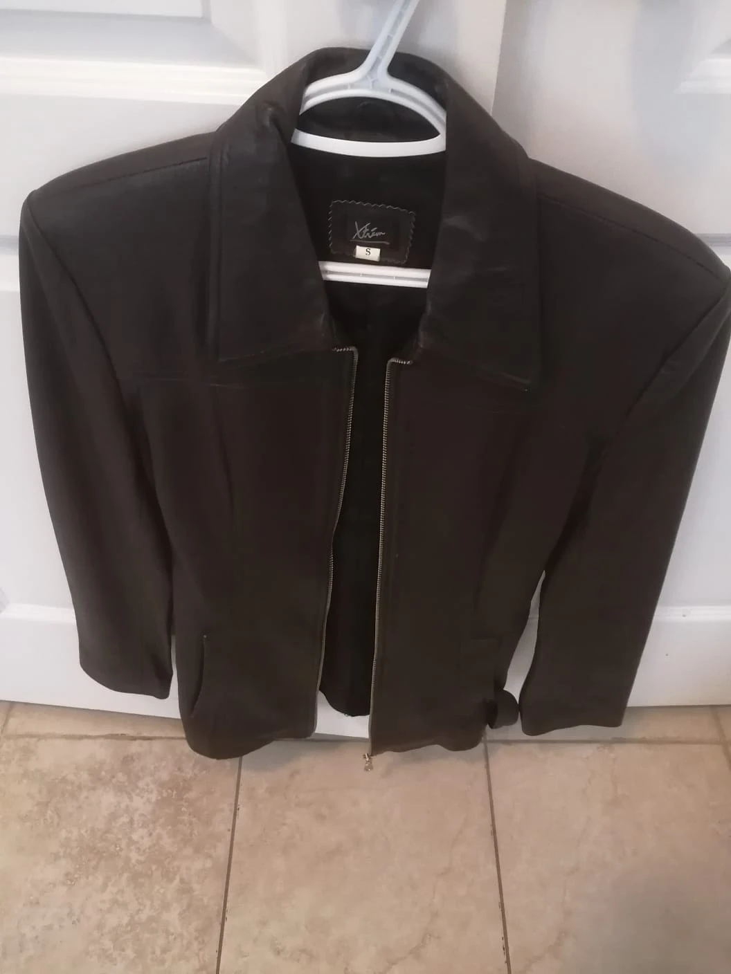 Xtion Womens Brown Leather Jacket Size S